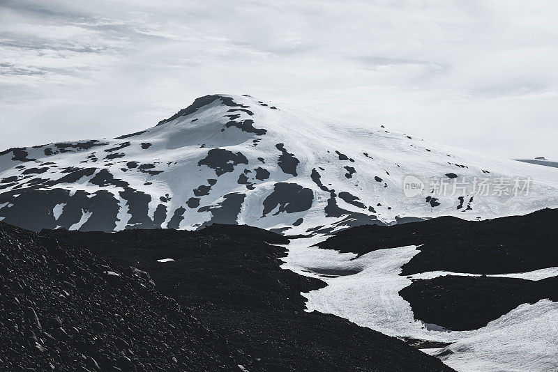 Langjökull冰岛的冰川山