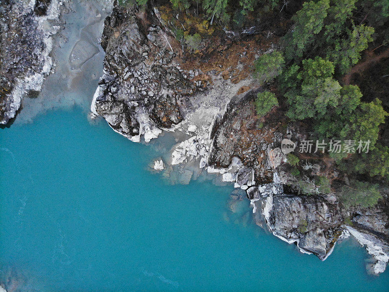 鸟瞰一条美丽的河流