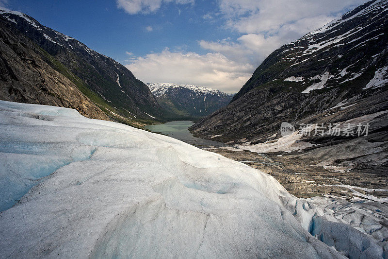挪威的冰川景观