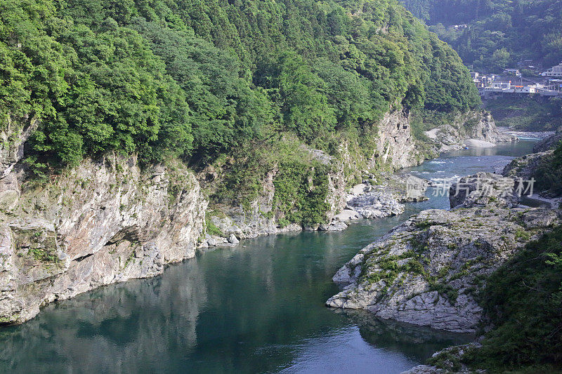 日本德岛县吉野河，春天