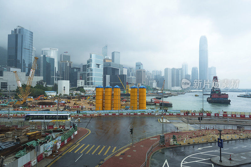 中国香港的建筑工地