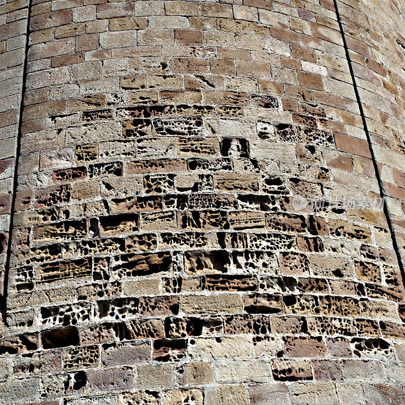 古堡墙的细节