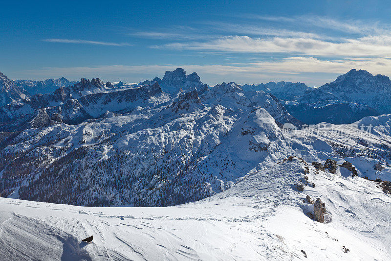 在科尔蒂纳丹佩佐Dolomites的观点