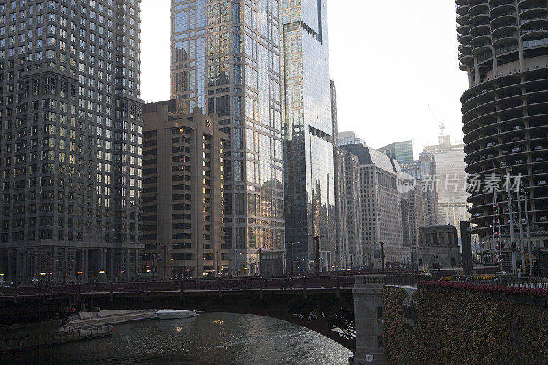 芝加哥河的天际线