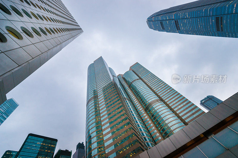 香港金融区的摩天大楼