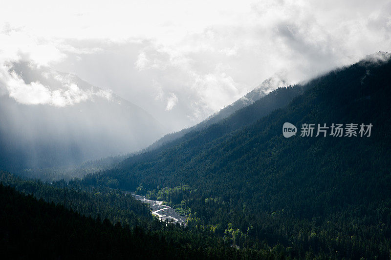 华盛顿州雷尼尔山的高山风景