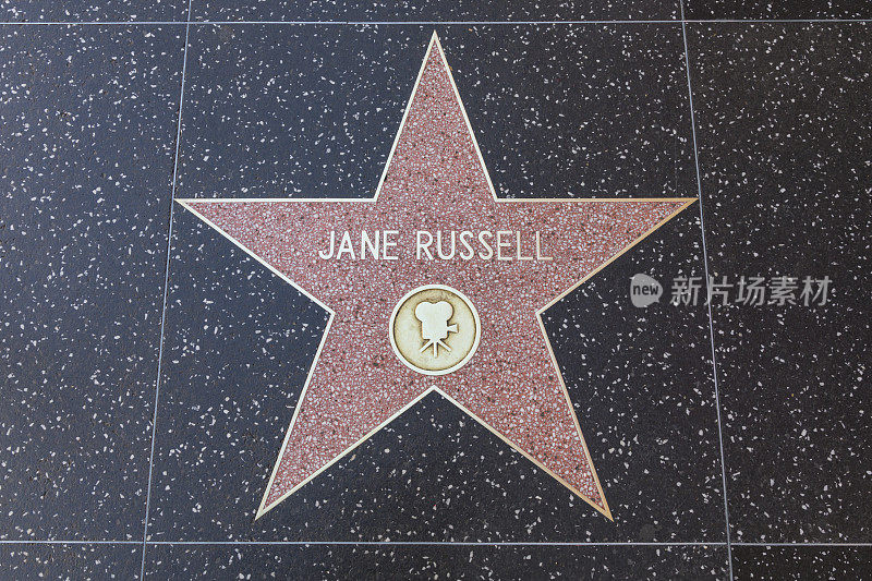 好莱坞星光大道明星简·拉塞尔