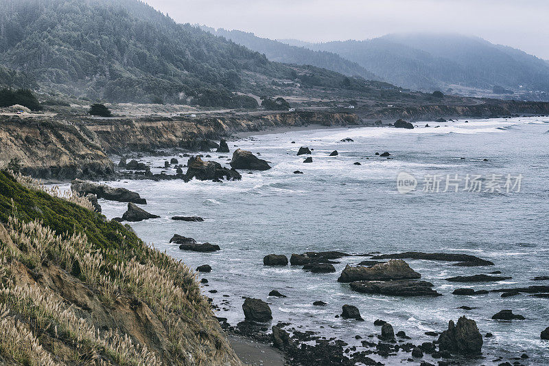 秋天的北加州海岸线