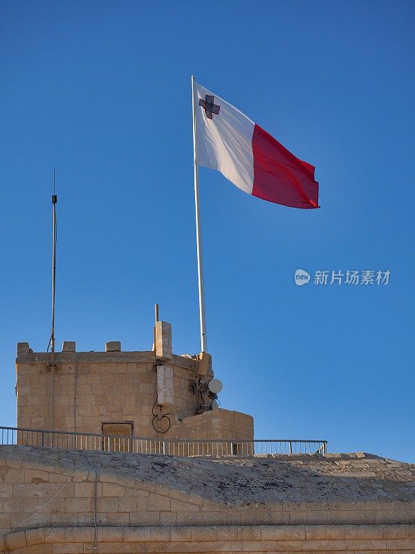 马耳他国旗在维多利亚，戈佐