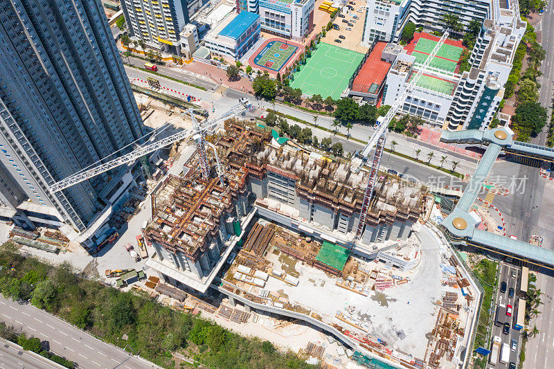 香港南昌的建筑工地