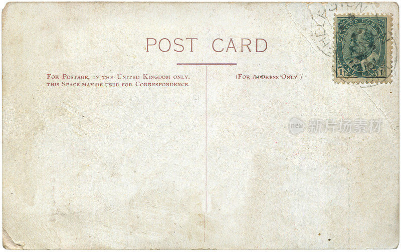 20世纪早期，从加拿大安大略省费尔普斯顿寄出的老式明信片，对于任何历史明信片通信的使用都是一个非常好的背景。