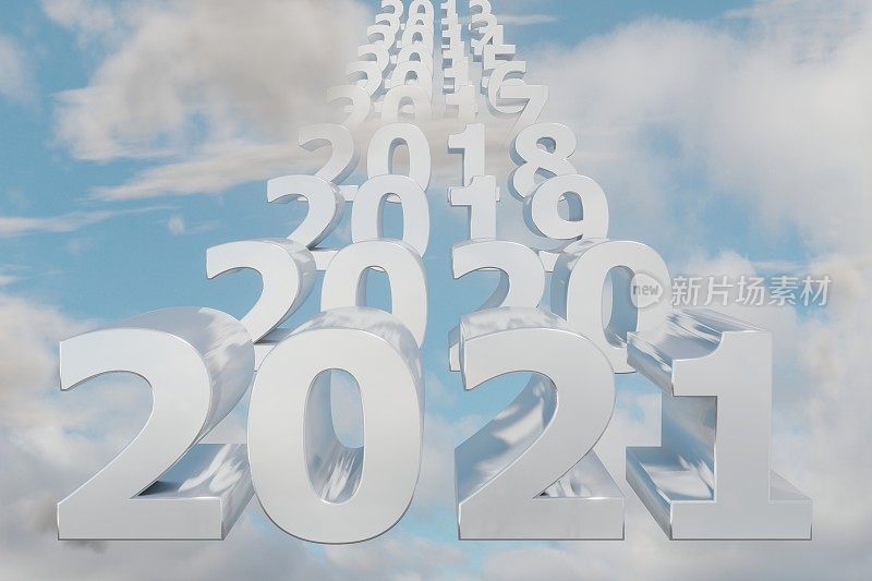 到2021年，天空一片蔚蓝