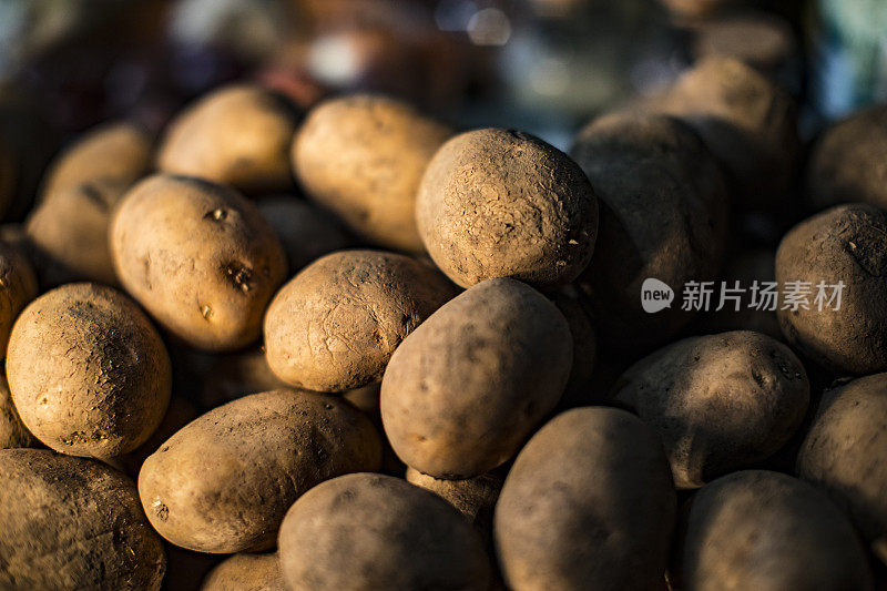 生土豆的特写镜头