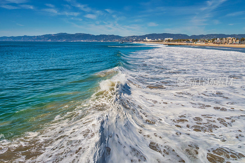 洛杉矶威尼斯海滩加利福尼亚太平洋海浪
