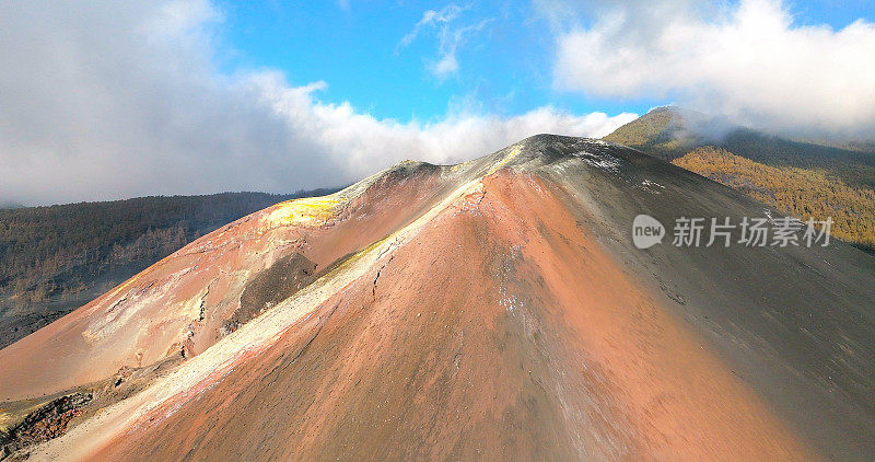 康伯雷维哈火山正式喷发7个月后的“塔乔盖特火山”鸟瞰图