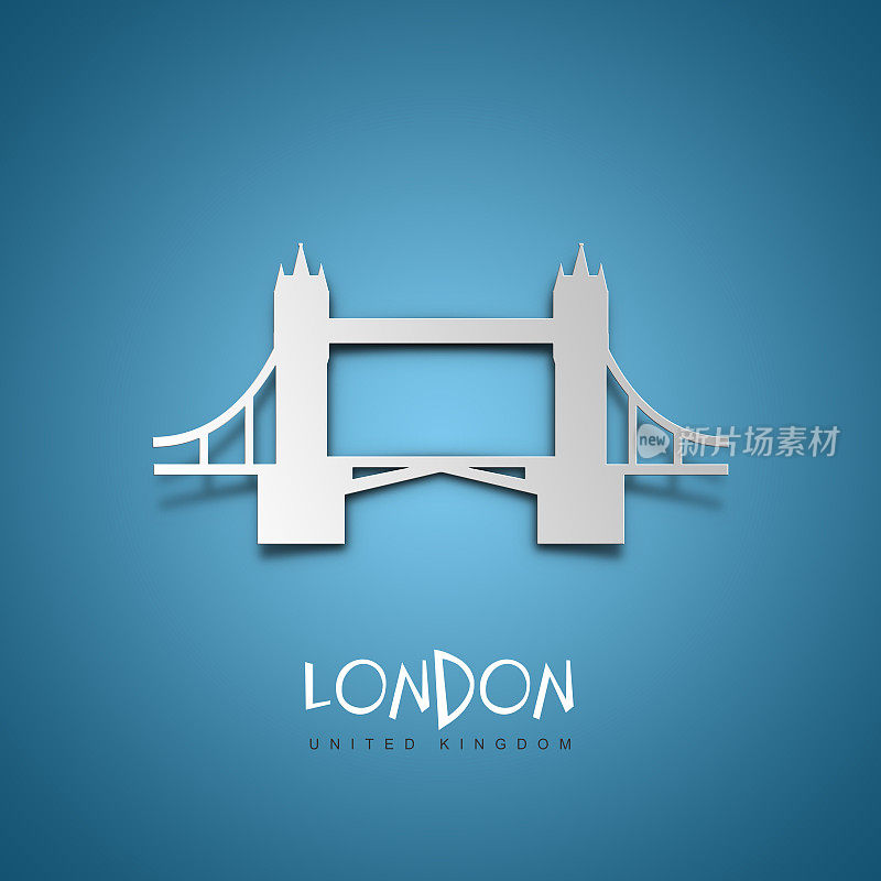 英国伦敦。蓝色贺卡。
