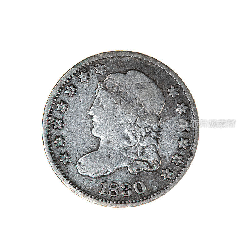 1830年古董美国五分镍币