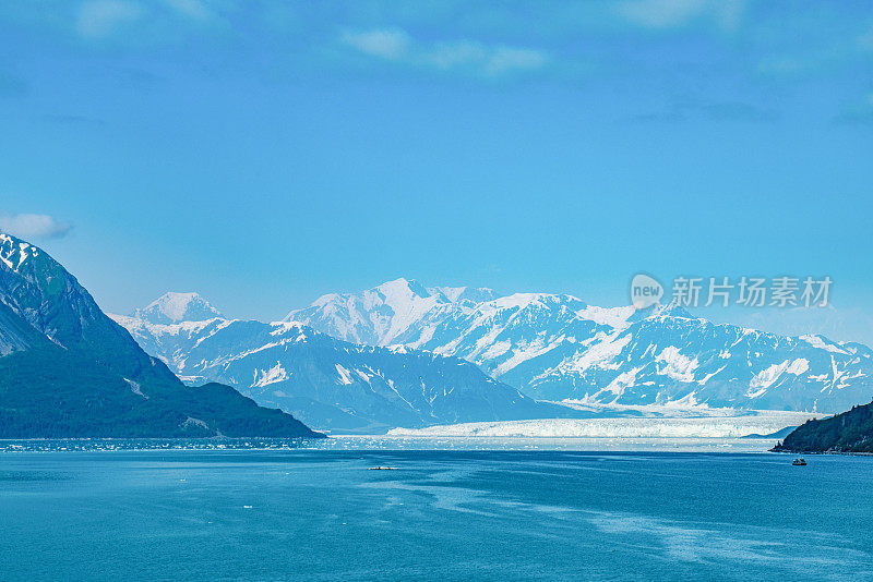 哈伯德冰川景观，阿拉斯加，美国