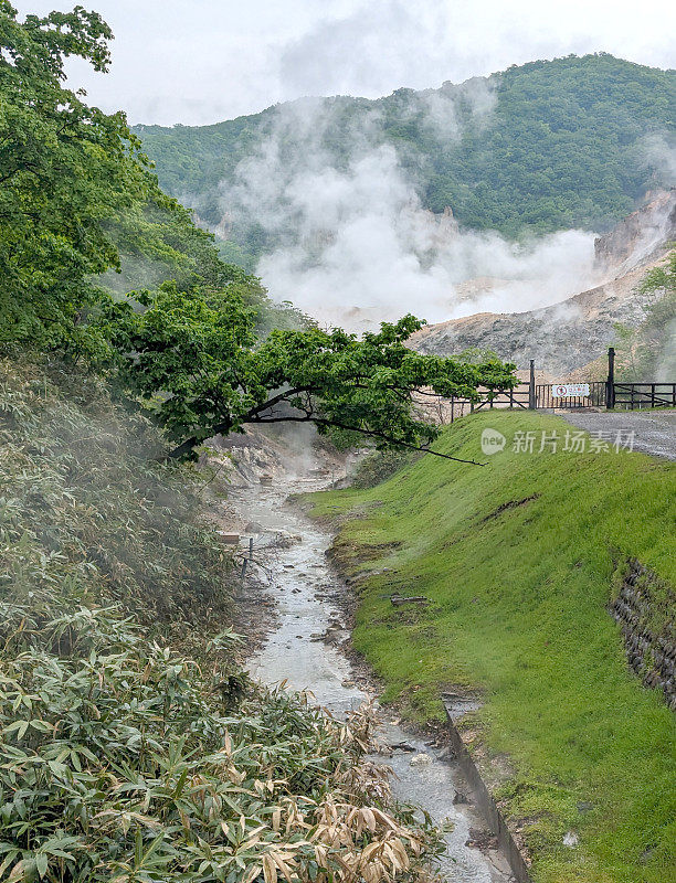 日本北海道地狱谷的温泉