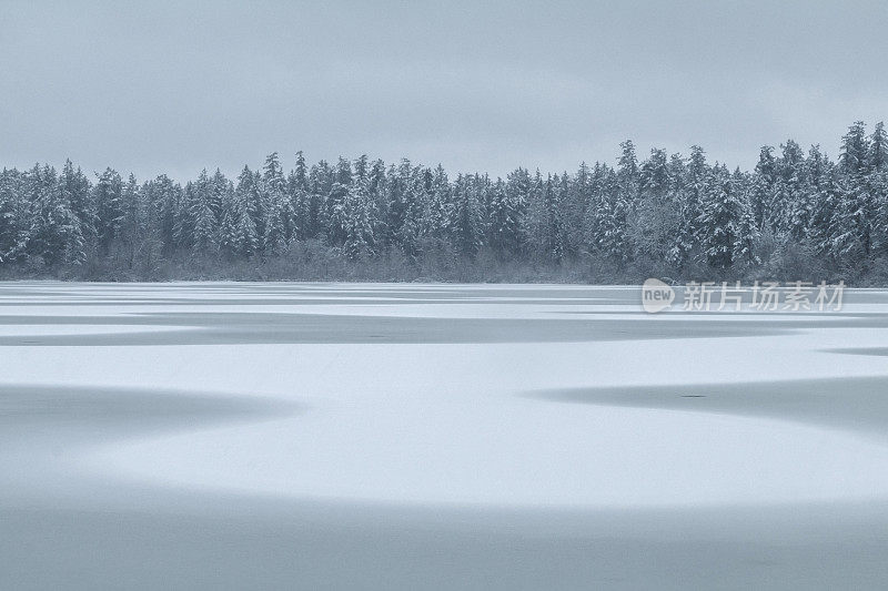 海狸湖地区公园的雪景