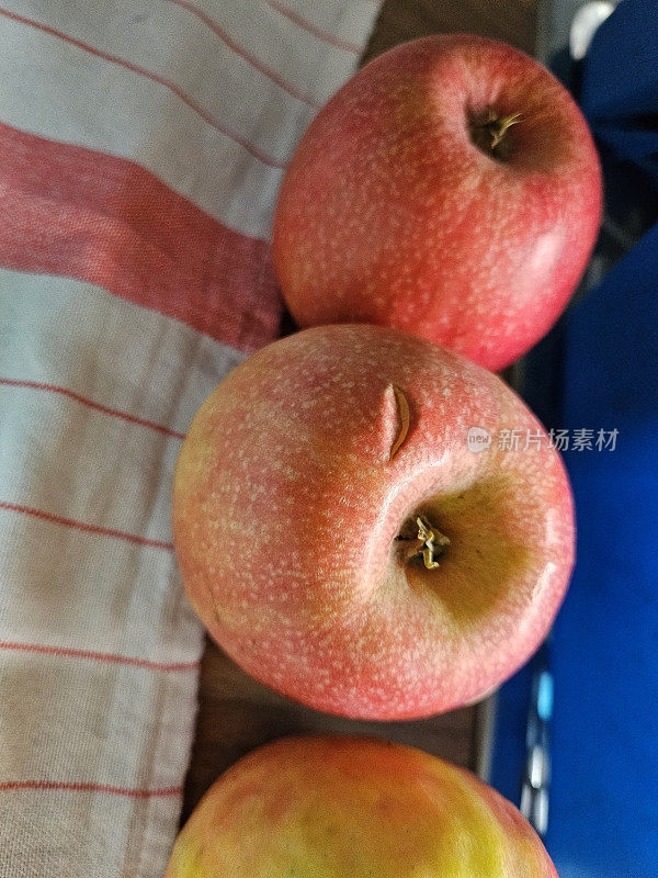 苹果也可以有红色的表皮。它们看起来很棒，味道也很好