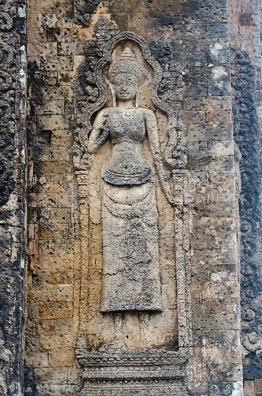 雕刻的Apsara