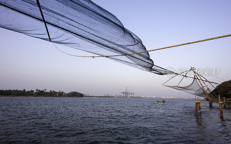 中国渔网，印度喀拉拉邦科钦堡。