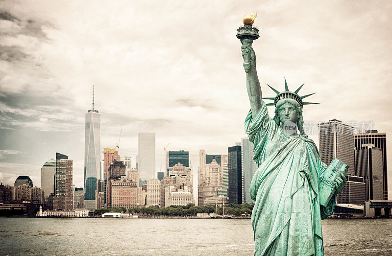 纽约和自由女神像
