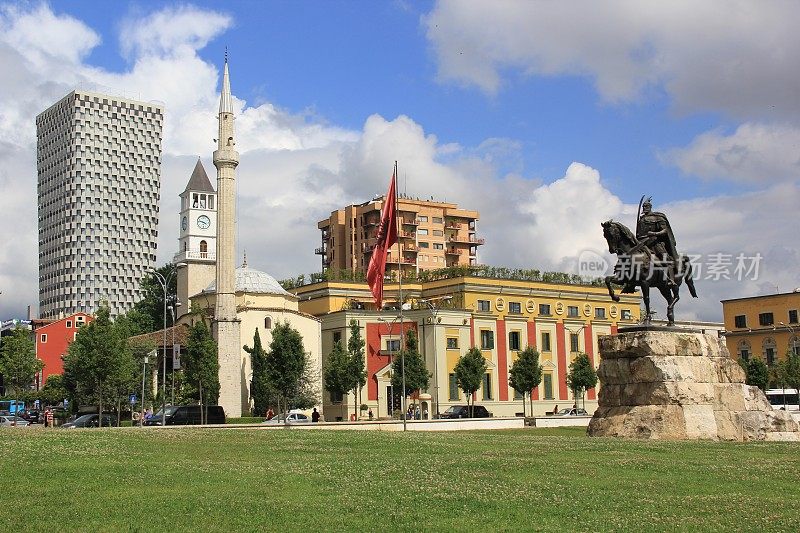 阿尔巴尼亚地拉那中心广场