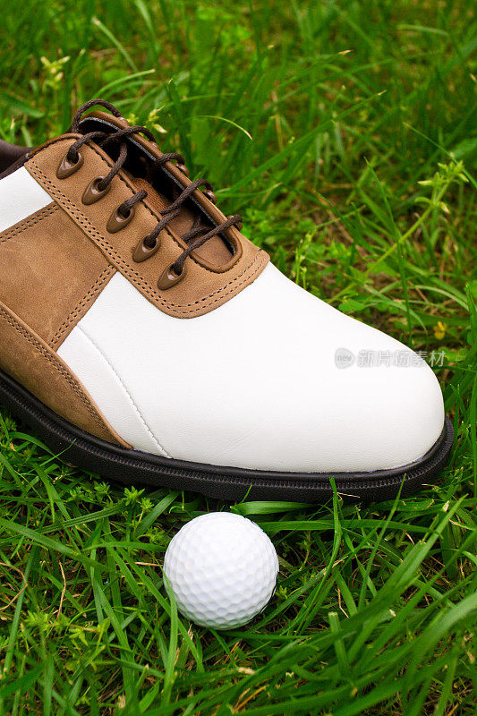高尔夫球鞋及球