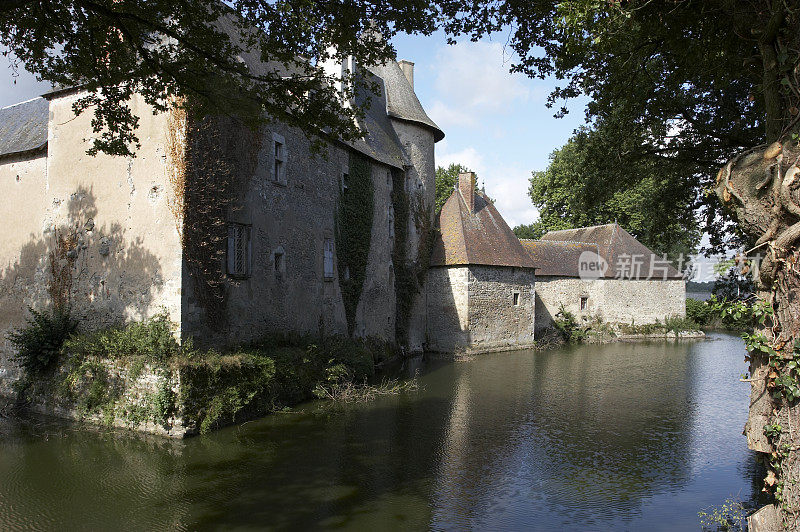 12世纪的城堡护城河