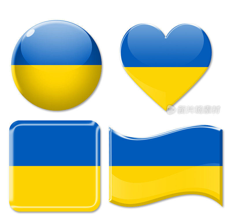 乌克兰国旗和图标设置