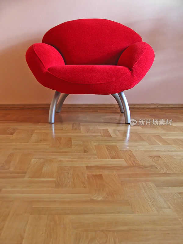 红色现代扶手椅