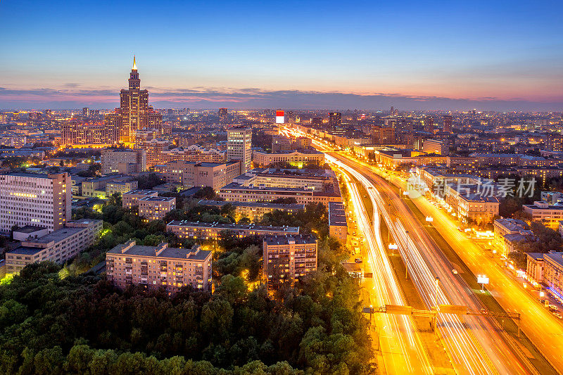 莫斯科城市夜景