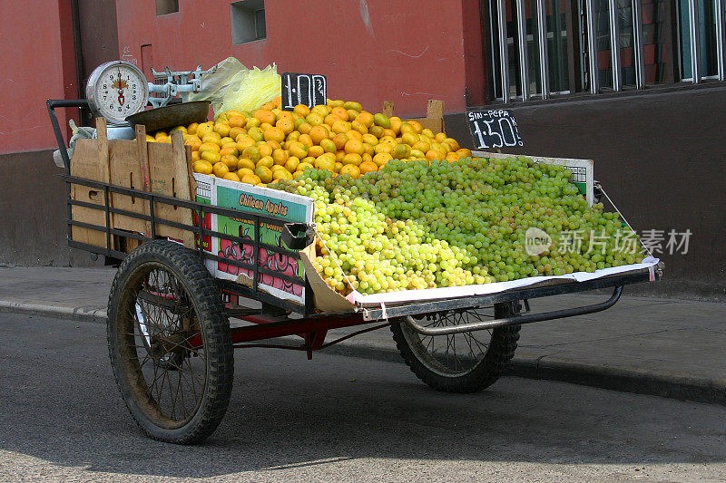 水果小贩的手推车