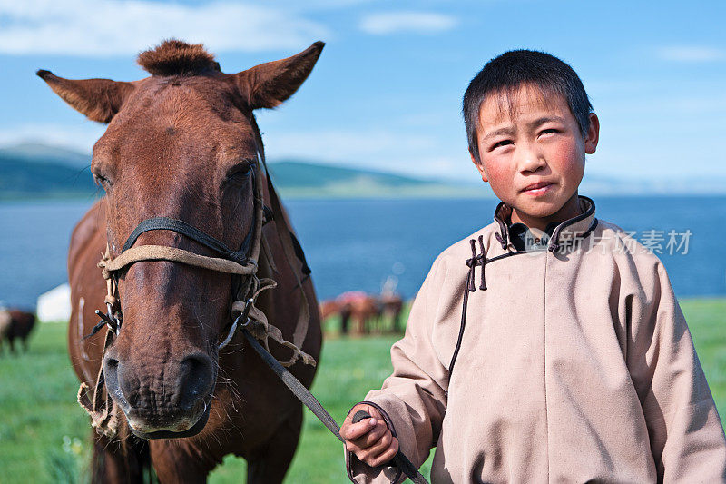 蒙古青年骑手