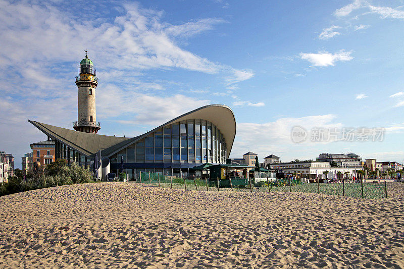 街道和城市生活Warnemünde，德国