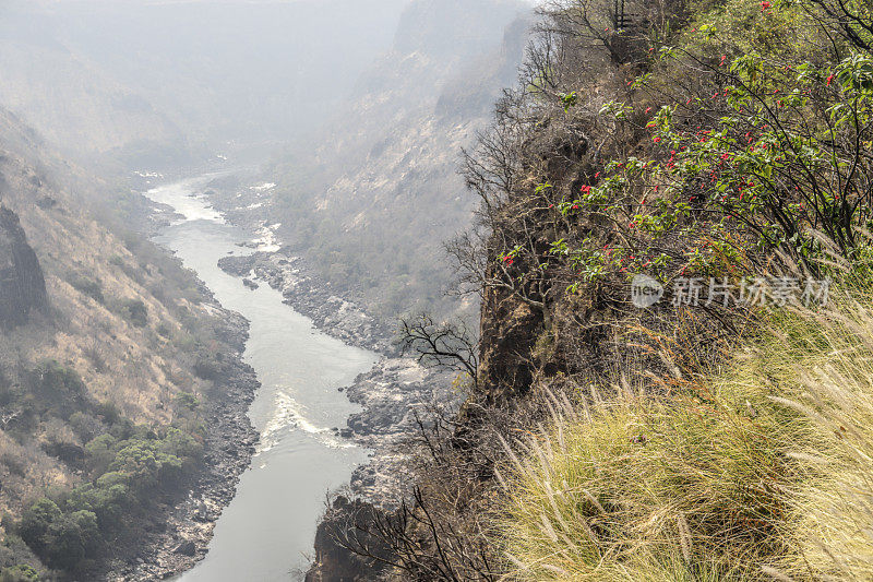 上午从津巴布韦的赞比西河峡谷出发