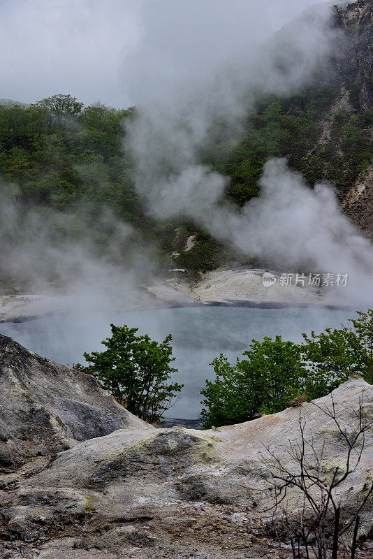 Oyunuma池塘，Noboribetsu，北海道