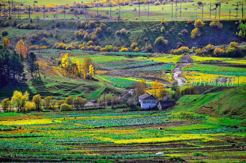 秋天的亚美尼亚山区景观。Lori地区。
