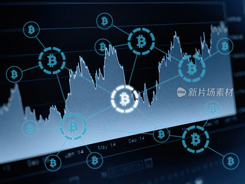 比特币加密货币区块链货币金融投资图表数据