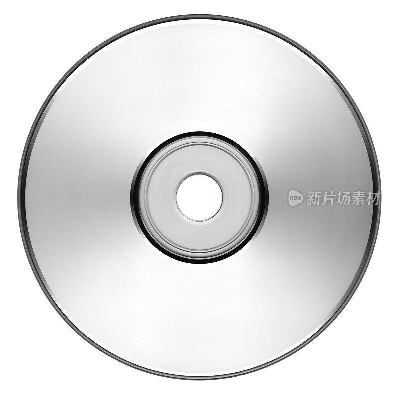 空白银cd隔离在白色上