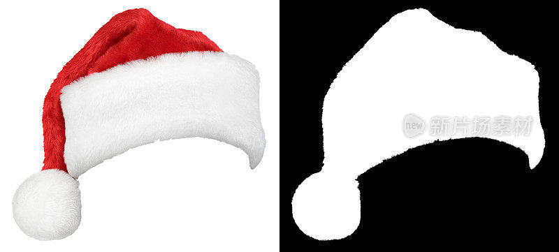 圣诞老人戴红帽子孤立在白色上