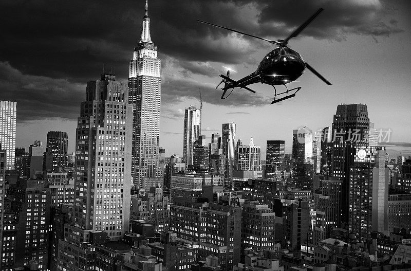 曼哈顿上空的直升机之旅。
