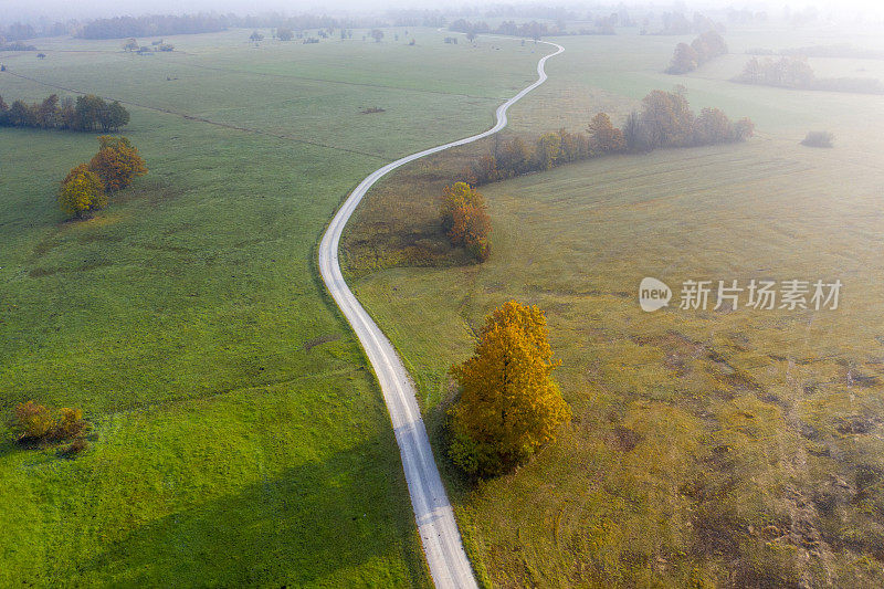 秋景鸟瞰图