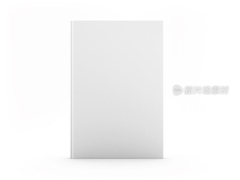 空白书封面模型孤立在白色