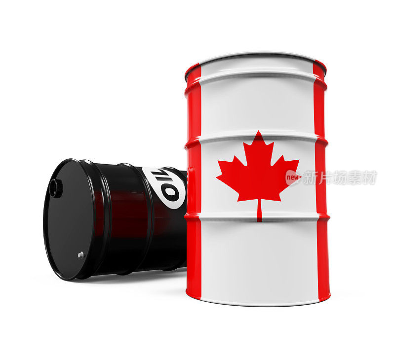 加拿大国旗油桶