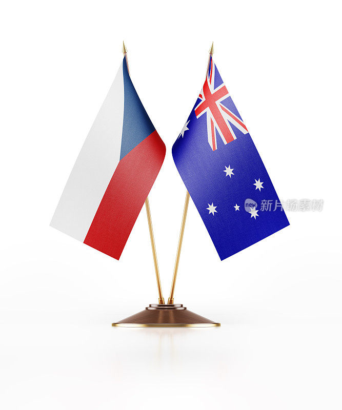 捷克斯洛伐克和澳大利亚的微型国旗