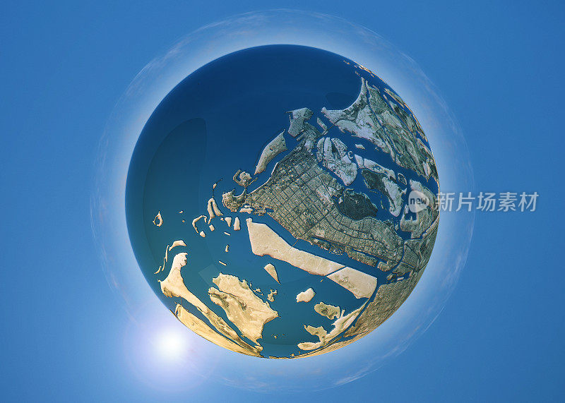 阿布扎比3D小星球360度球面全景图