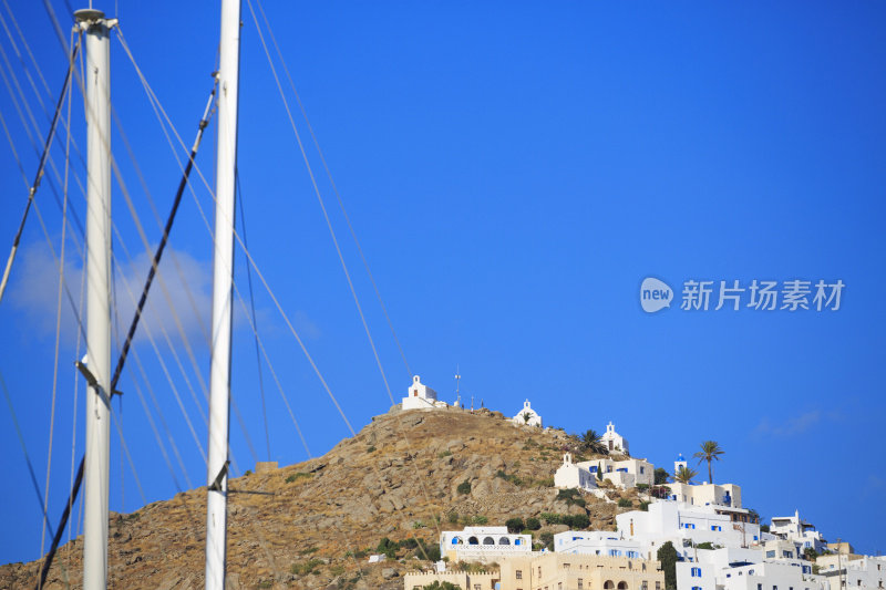 希腊爱琴海中的希腊群岛